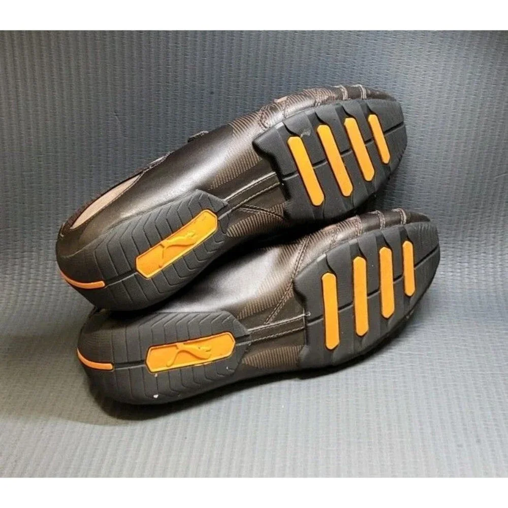 Puma Vedano V Driving Motorsport Shoes Brown Orange 303811 02 Mens Size 11